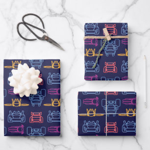 Batwheels™ Neon Outline Pattern Wrapping Paper Sheets