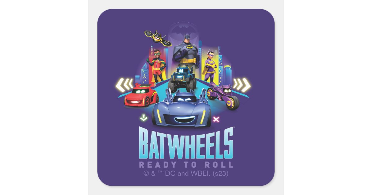 Batwheels™ - Ready to Roll Square Sticker | Zazzle