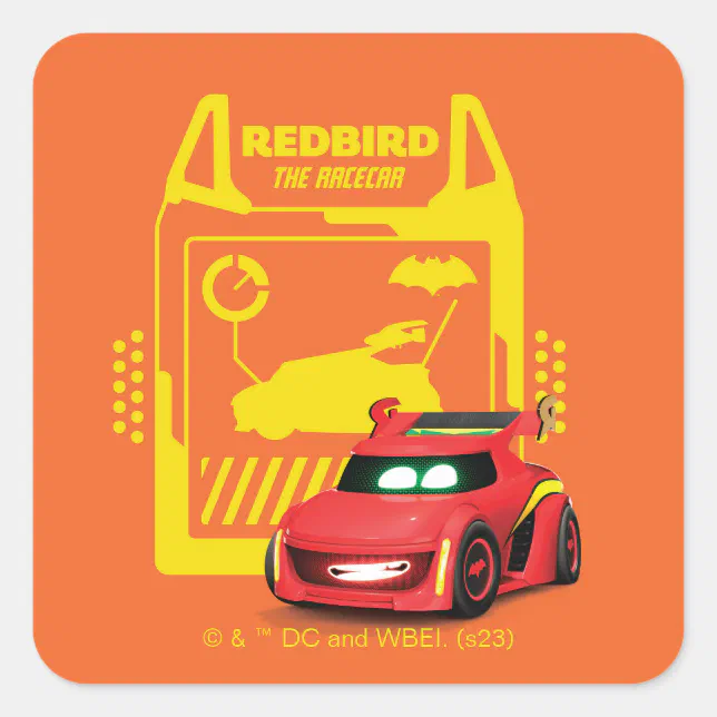 Batwheels™ Redbird - The Racecar Square Sticker | Zazzle
