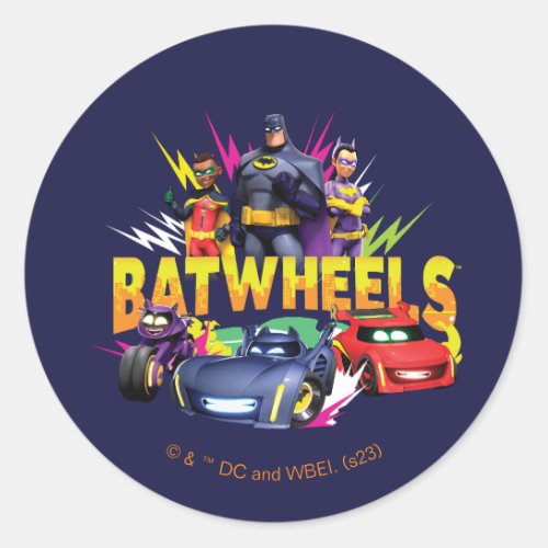 Batwheelsâ Superhero Team Classic Round Sticker