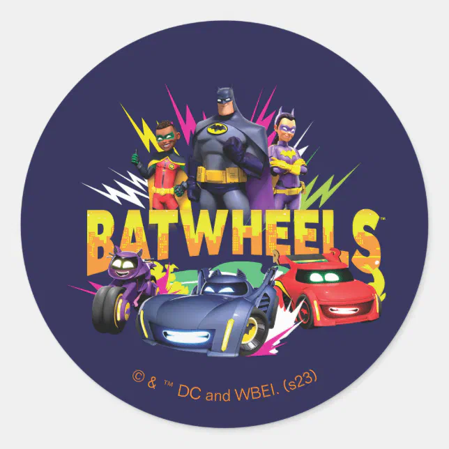 Batwheels™ Superhero Team Classic Round Sticker | Zazzle