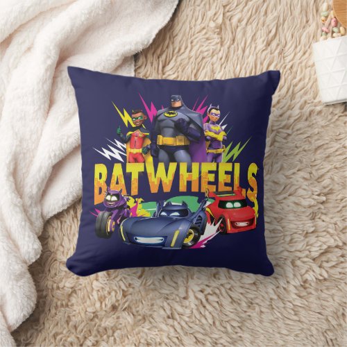 Batwheels Superhero Team Throw Pillow