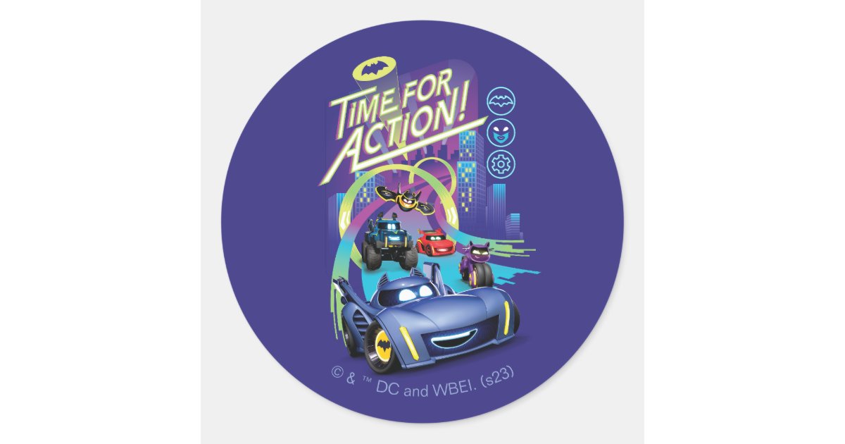 Batwheels™ - Time for Action Classic Round Sticker | Zazzle