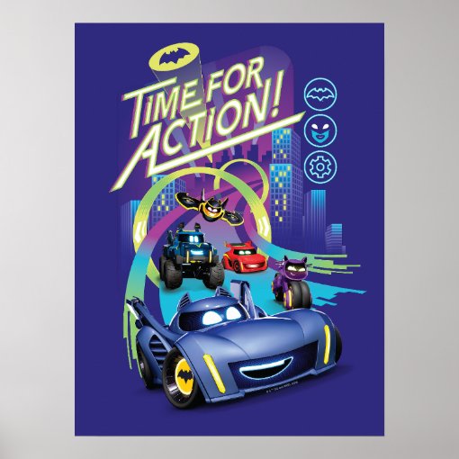 Sweat à Capuche Enfant Batwheels Citation Cool Time For Action - Pull Premium Confortable Et Chaud