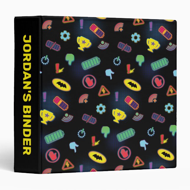 Batwheels™ Vehicle Icon Pattern 3 Ring Binder (Front/Spine)