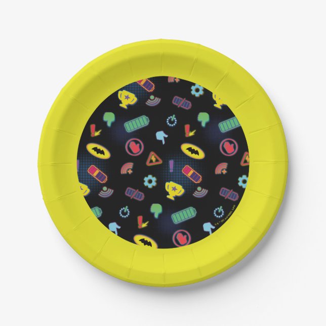 Batwheels™ Vehicle Icon Pattern Paper Plates (Front)