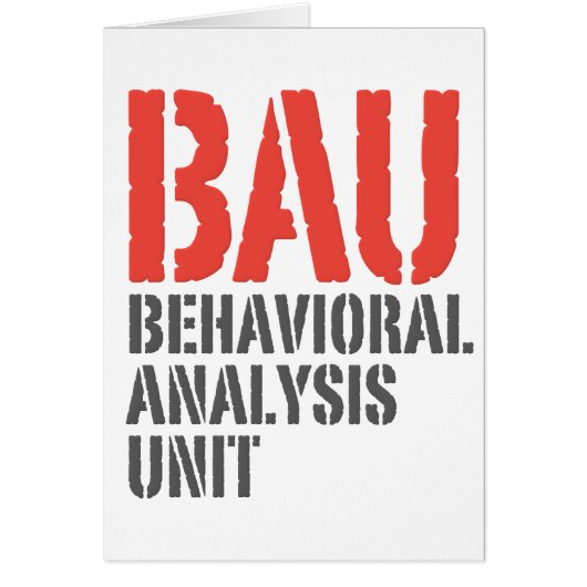 BAU Behavioral Analysis Units Cards (Front)