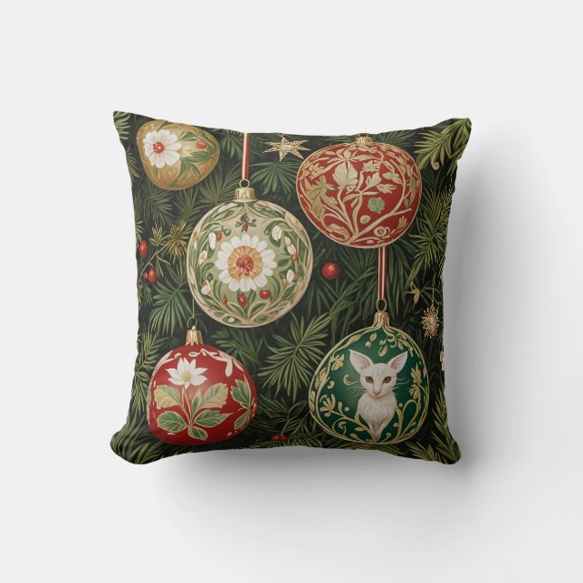 Bauble Brilliance Throw Pillow (Front)