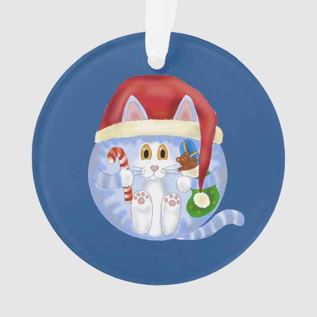 Bauble Cat Christmas Ornament (Front)