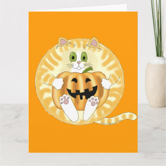 Bauble Cat Halloween Card