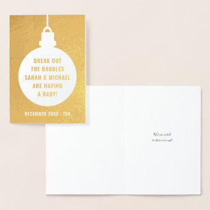 pregnancy announcement bauble