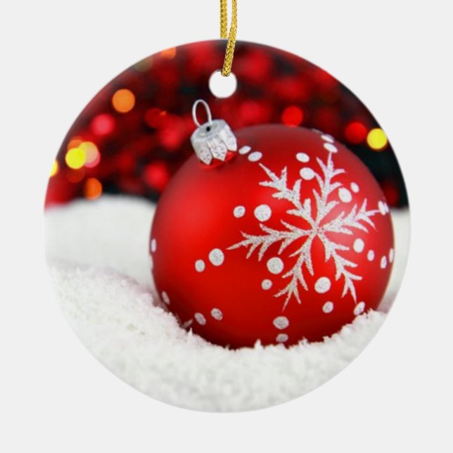 Bauble in Snow Ornament (Front)