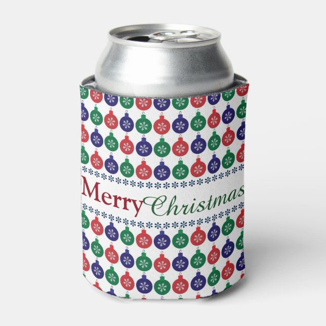 Bauble Pattern Christmas Can Cooler (Can Front)