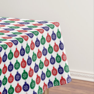 Bauble Pattern Colorful Christmas Tablecloth