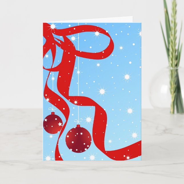 Baubles and ribbons - Card (Front)