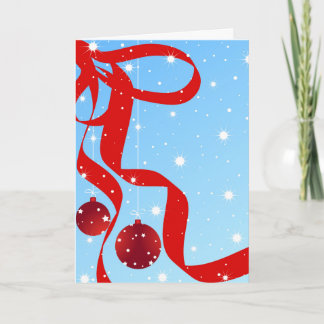 Baubles and ribbons - Card
