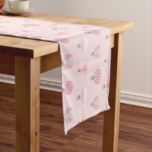 Baubles Pink horizontal Short Table Runner