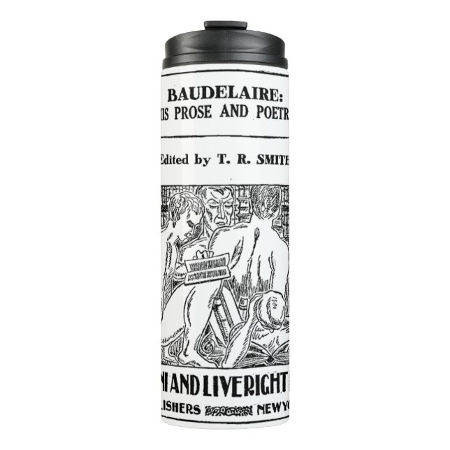 Baudelaire Vintage Poetry Book Thermal Tumbler (Front)