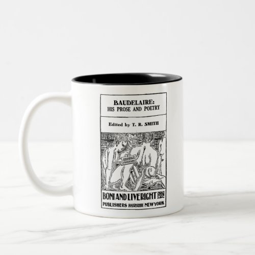 Baudelaire Vintage Poetry Book Two_Tone Coffee Mug