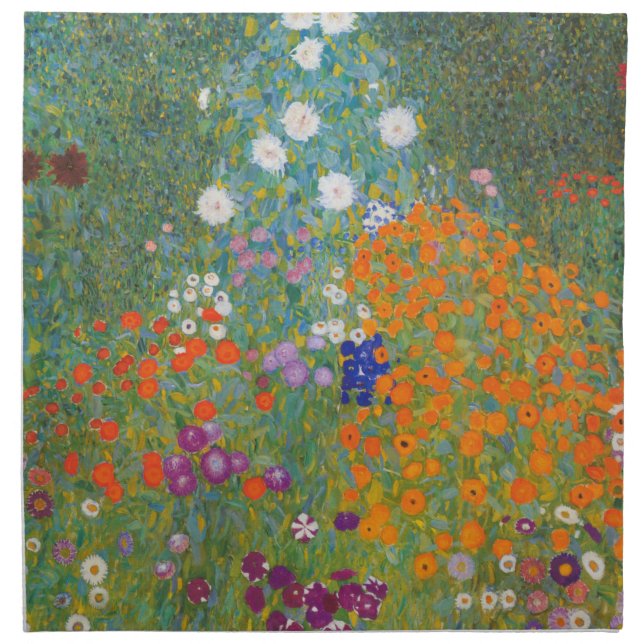 Bauerngarten - Gustav Klimt Cloth Napkin (Front)
