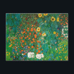 Bauerngarten mit Sonnenblumen by Gustav Klimt 1906 Postcard<br><div class="desc">Bauerngarten mit Sonnenblumen by Gustav Klimt 1906</div>