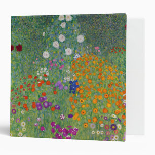 Bauerngarten, Oil Painting, Gustav Klimt 3 Ring Binder