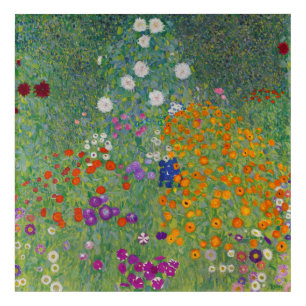 Bauerngarten, Oil Painting, Gustav Klimt Acrylic Print