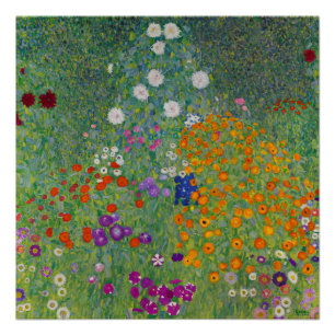 Bauerngarten, Oil Painting, Gustav Klimt Poster