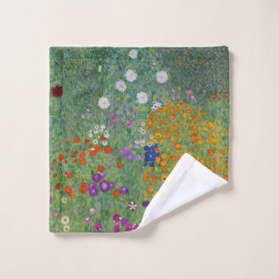 Bauerngarten, Oil Painting, Gustav Klimt Wash Cloth