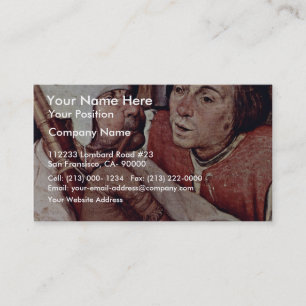 Bauerntanzgässchen Detail By Bruegel D. Ä. Pieter Business Card