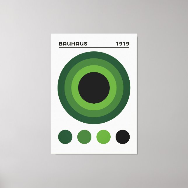 Bauhaus 1919 Concentric Circles Art, home decor  (Front)