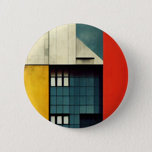 Bauhaus architecture illustrated button