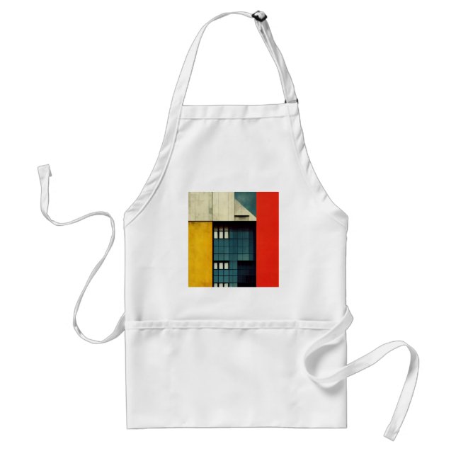 Bauhaus architecture illustration adult apron (Front)