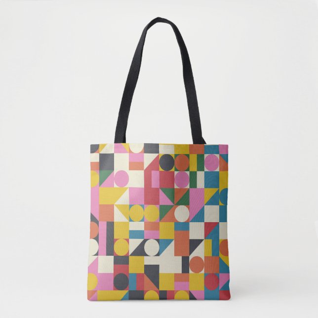 Bauhaus artwork: abstract geometric composition tote bag (Front)