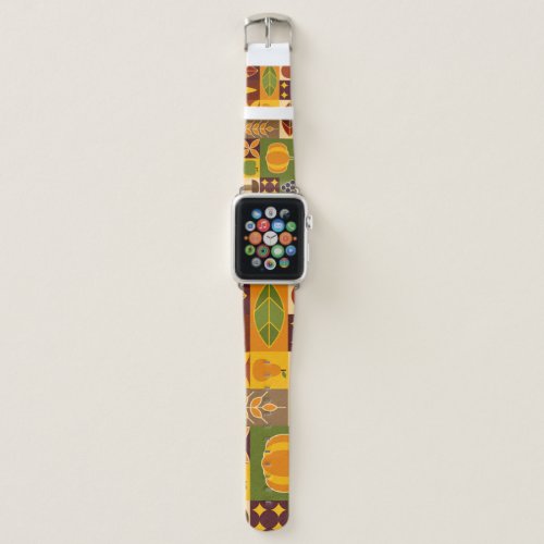 Bauhaus Autumn Geometric Natural Pattern Apple Watch Band