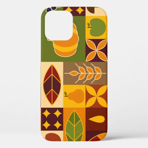 Bauhaus Autumn Geometric Natural Pattern iPhone 12 Case