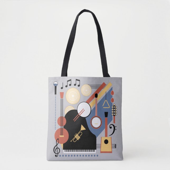 Bauhaus Band Monogram Music Tote Bag (Front)