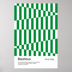 Bauhaus Bright Green Stripe Art Print 1923