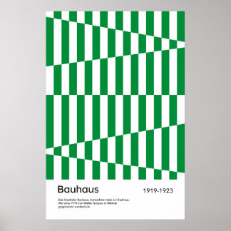 Bauhaus Bright Green Stripe Art Print 1923