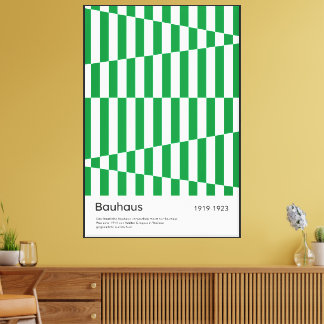 Bauhaus Bright Green Stripe Art Print 1923