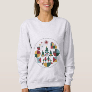 Bauhaus Christmas Family Tee - Modern Geometric 