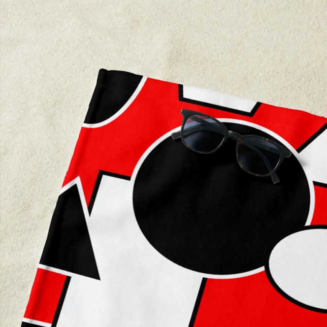Bauhaus Collage  Beach Towel (In Situ)