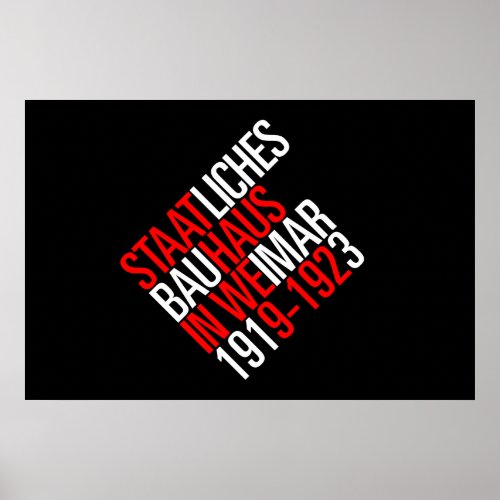 Bauhaus collection black poster