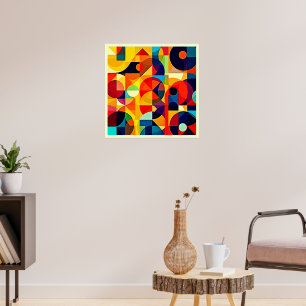 Bauhaus Color Geometry Design Poster