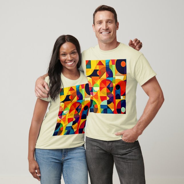 Bauhaus Color Geometry Design T-Shirt (Unisex)