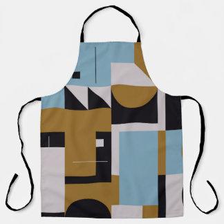Bauhaus composition artwork made with abstract ele apron