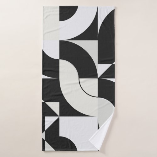 Bauhaus composition artwork made with abstract ele bath towel