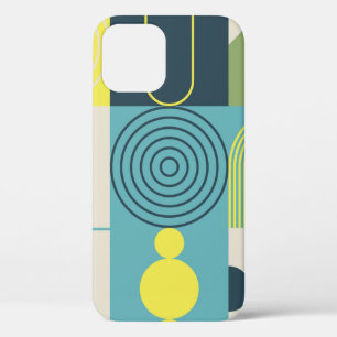 Bauhaus composition artwork made with abstract ele iPhone 12 case