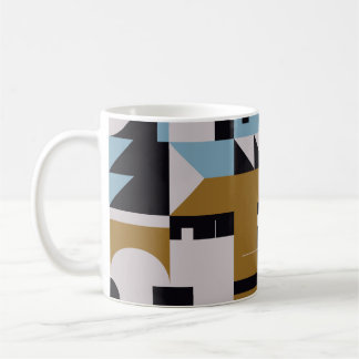 Bauhaus composition artwork made with abstract ele coffee mug