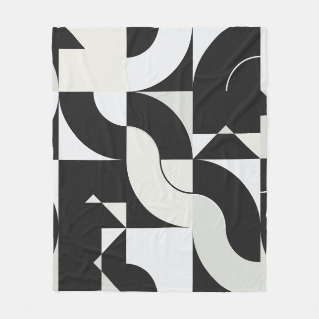 Bauhaus composition artwork made with abstract ele fleece blanket (Front)